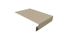 Планка околооконная сложная 300х50х18 (j-фаска) Grand Line 0,45 PE с пленкой RAL 1015 светлая слоновая кость (2м)