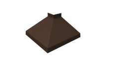 Угол отлива внешний 100 0,5 PurPro Matt 275 с пленкой RAL 8017 шоколад