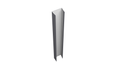 Крепежная планка верхняя для забора жалюзи Texas Grand Line 0,45 PE RAL 7004 сигнальный серый (1,8м)