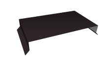 Парапетная крышка прямая 390мм 0,45 Drap RAL 9005 черный (2м)