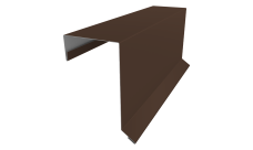 Планка торцевая кровельная фальц 65х97 0,5 Satin Matt TX RAL 8017 шоколад (2м)
