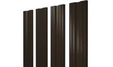 Штакетник Twin с прямым резом Grand Line 0,5 Velur X RR 32 темно-коричневый
