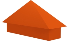 Колпак на полустолб для С8,С10 0,45 PE с пленкой RAL 2004 оранжевый