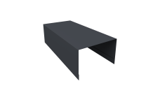 Крышка для забора из сайдинга (Блок-хаус new) 0,45 PE-Double RAL 7024 мокрый асфальт (2,5м)