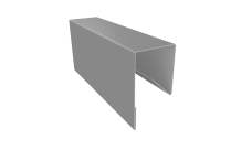 Планка П-образная заборная 17 Grand Line 0,5 Satin с пленкой RAL 9006 бело-алюминиевый (2м)