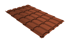 Профиль волновой "Квадро профи" ("Quadro Profi") v02 0,45 PE RAL 8004 терракота