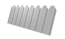 Профнастил C10B фигурный Grand Line 0,45 Drap TX RAL 7047 телегрей 4