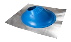 Проходной элемент MF угловой №3.1 (280-460мм) +240 силиконовый (металлический неокрашенный фланец) синий