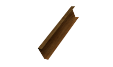 Декоративная накладка на столб универсальная 80х80 для забора жалюзи 0,45 Print-Double Elite Golden Wood (2м)