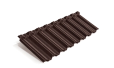 Лист композитной черепицы Metrotile MetroClassic коричневый