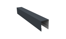 Планка боковая для забора из сайдинга ЭкоБрус Grand Line 0,5 PurPro Matt 275 RAL 7024 мокрый асфальт (2,06м)