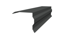 Планка торцевая фигурная 100х85 Grand Line 0,45 Drap TX RAL 7016 антрацитово-серый (2м)