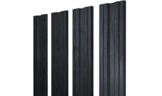 Штакетник Twin с прямым резом Grand Line 0,45 Print Premium Grey Wood TwinColor