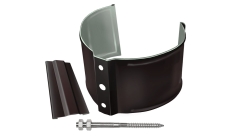 Кронштейн трубы на кирпич Grand Line ПЭ матовый 90мм RR 32 темно-коричневый