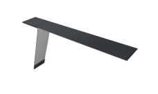 Планка карнизная фальц 130х80 0,5 PurPro Matt 275 RAL 7024 мокрый асфальт (2м)