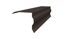 Планка торцевая фигурная 100х85 0,5 Rooftop Бархат RR 32 темно-коричневый (2м)