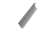 Декоративная накладка на столб универсальная 62х55 для забора жалюзи 0,45 PE RAL 7004 сигнальный серый (2,5м)