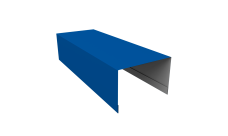 Крышка для забора из сайдинга Квадро Брус, Вертикаль Grand Line 0,7 PE RAL 5005 сигнальный синий (2,54м)