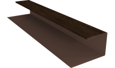 Планка П-образная Экобрус Grand Line 0,45 Принт Элит Античный дуб TwinColor (2м)