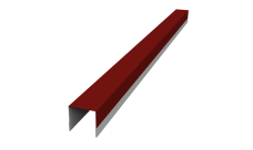 Планка вертикальная обратная для горизонтального монтажа штакетника 0,45 PE RAL 3011 коричнево-красный (2,5м)