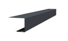 Планка завершающая фальц 0,45 Drap ST lite RAL 7024 мокрый асфальт (3м)