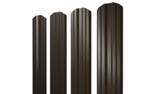 Штакетник Twin фигурный Grand Line 0,5 Satin RR 32 темно-коричневый