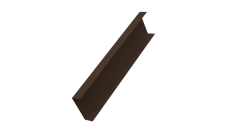 Декоративная накладка на столб универсальная 62х55 для забора жалюзи 0,45 Drap TX RAL 8017 шоколад (2,5м)