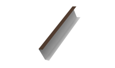 Декоративная накладка на столб универсальная 80х80 для забора жалюзи 0,5 PurPro Matt 275 RAL 8017 шоколад (3м)