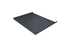 Фальц двойной стоячий Grand Line 0,5 Velur X с пленкой на замках RAL 7024 мокрый асфальт