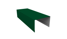 Крышка для забора из сайдинга (Квадро брус, Корабельная Доска, ЭкоБрус new) 0,7 PE RAL 6005 зеленый мох (2,5м)