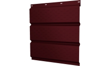 Софит металлический Классик v01 Grand Line полная перфорация 0,5 Satin Matt с пленкой RAL 3005 красное вино