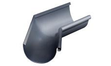 Угол желоба внутренний Grand Line ПУ 135гр 125мм RAL 7024 мокрый асфальт