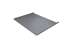 Фальц двойной стоячий Grand Line 0,45 PE с пленкой на замках RAL 7004 сигнальный серый