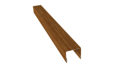 Планка П-образная заборная 24 0,45 Print Elite Golden Wood TwinColor (3м)