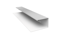 Планка П-образная завершающая сложная (КД) 0,5 Satin с пленкой RAL 9003 сигнальный белый (2м)