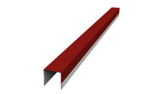 Планка вертикальная обратная для забора жалюзи Palermo Grand Line 0,7 PE RAL 3011 коричнево-красный (2м)