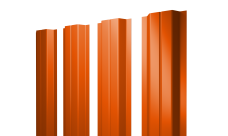 Штакетник П-образный A с прямым резом 0,45 PE RAL 2004 оранжевый