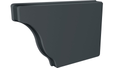 Заглушка желоба правая Vortex Lite Matt 130мм RAL 7016 антрацитово-серый