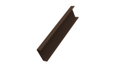 Декоративная накладка на столб универсальная 60х60 для забора жалюзи 0,45 PE-Double RAL 8017 шоколад (1,8м)