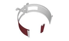 Крепление трубы круглой на дерево Vortex Project 146мм RAL 3005 красное вино