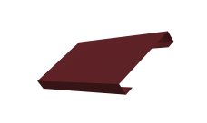 Ламель лицевая 125 забора жалюзи Texas Grand Line 0,45 PE-Double RAL 3005 красное вино