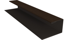 Планка П-образная Экобрус Grand Line 0,45 Принт Элит Кофейное дерево TwinColor (2м)