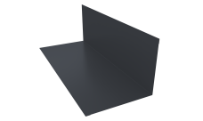 Планка примыкания 130х160мм 0,5 Rooftop Бархат RAL 7024 мокрый асфальт (3м)