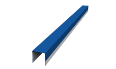 Планка вертикальная обратная для забора жалюзи Palermo 0,7 PE RAL 5005 сигнальный синий (2м)