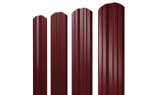 Штакетник Twin фигурный Grand Line 0,45 Drap TR RAL 3005 красное вино