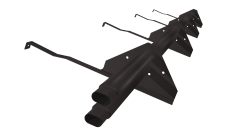 Снегозадержатель трубчатый для натуральной черепицы Стандарт RAL 8019 3м (профиль до 50мм)