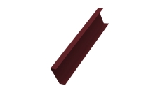 Декоративная накладка на столб универсальная 60х60 для забора жалюзи 0,45 PE-Double RAL 3005 красное вино (1,8м)