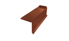 Планка торцевая сегментная 20мм Правая 0,5 PurLite Matt RAL 8004 терракота