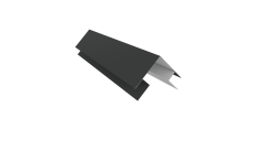 Планка угла внешнего сложная Кожуха сегментного 0,5 Rooftop Бархат RAL 7016 антрацитово-серый (2,0м)