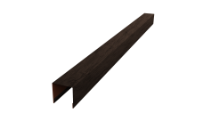 Планка вертикальная лицевая для горизонтального монтажа штакетника 0,45 Print Premium Antique Wood TwinColor (3м)